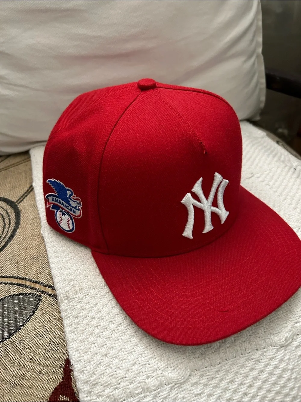 47 Kids Red New York Yankees Hat with White Logo